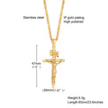 Stainless Steel Cross Necklace with Jesus Pendant for Men & Women - Faith Jewelry Gift