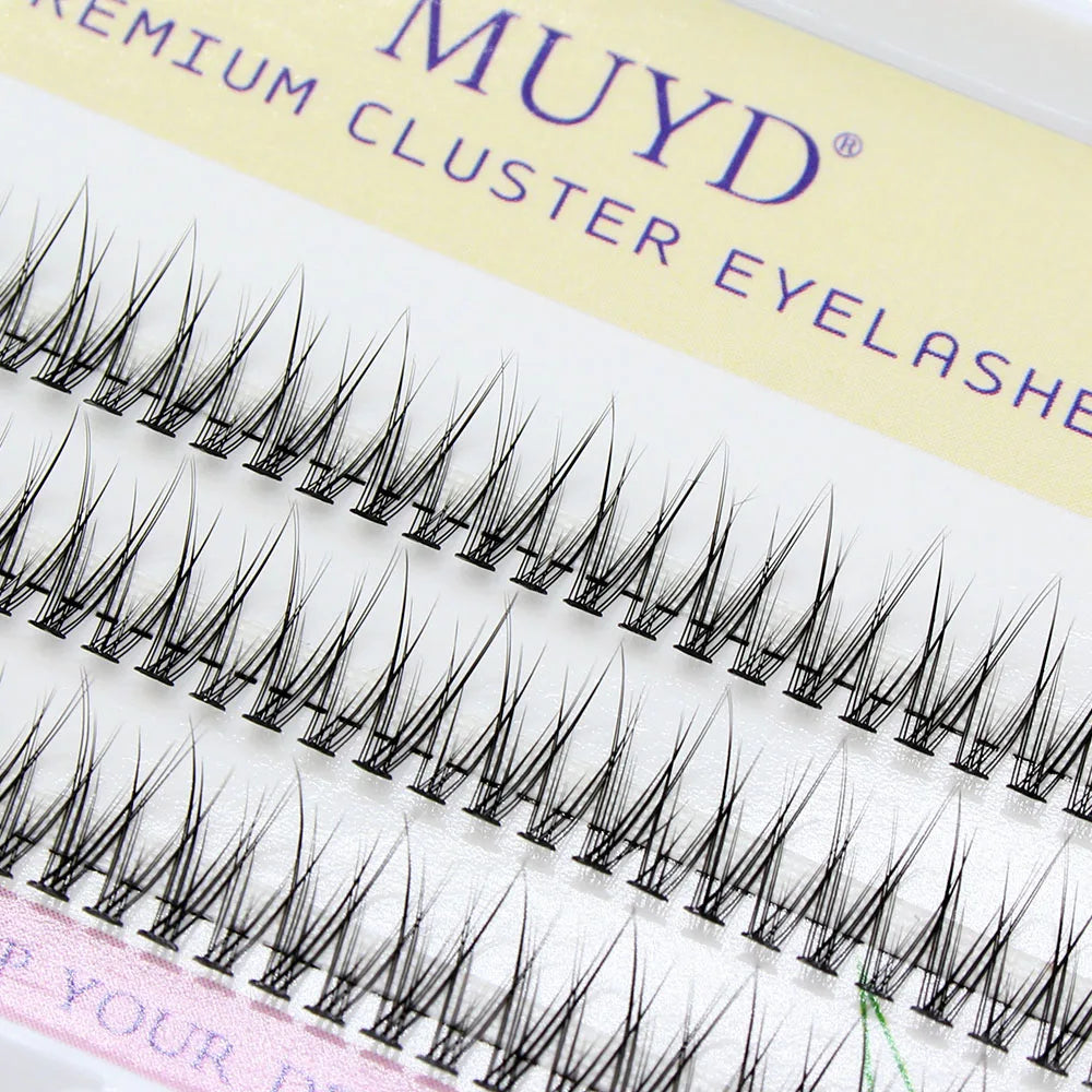 120PCS Dovetail Fly Silk Eyelashes V Shape Fish Tail False Eyelash Extensions