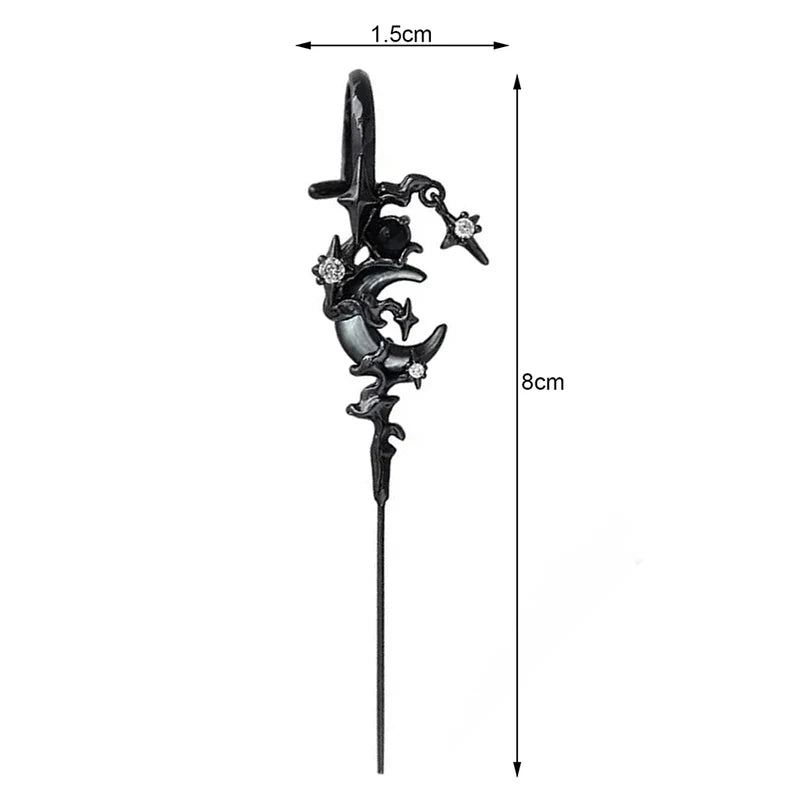 Moon Ear Hook Earrings for Women Delicate Jewelry Piercing Accessories