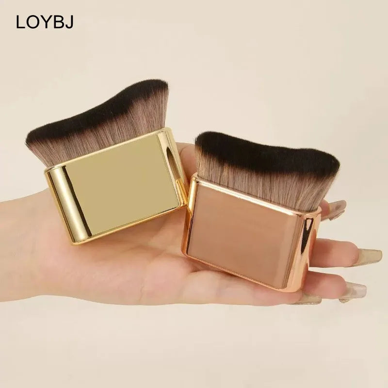 Self Tanning Brush Gold Portable Makeup & Body Applicator Tool for Self Tan, Sunscreen, Neck & Leg