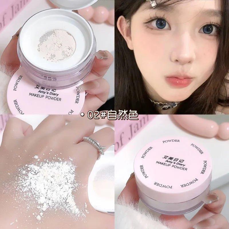 Loose Powder Face Makeup - Translucent White Oil Control & Matte Finish with Puff