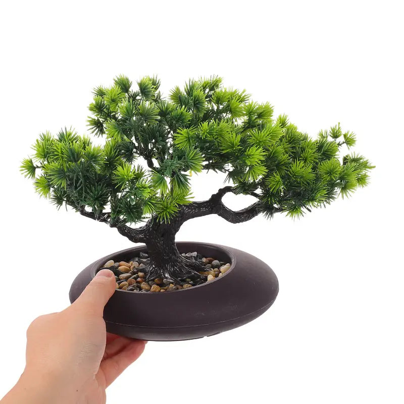Artificial Bonsai Tree for Sushi Plate Decor - Faux Japanese Pine Tree in Pot