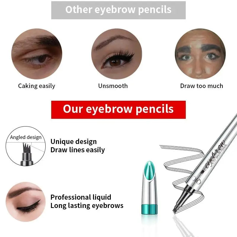 Waterproof Liquid Eyebrow Pen - Long-Lasting Microblading & Tattoo Makeup