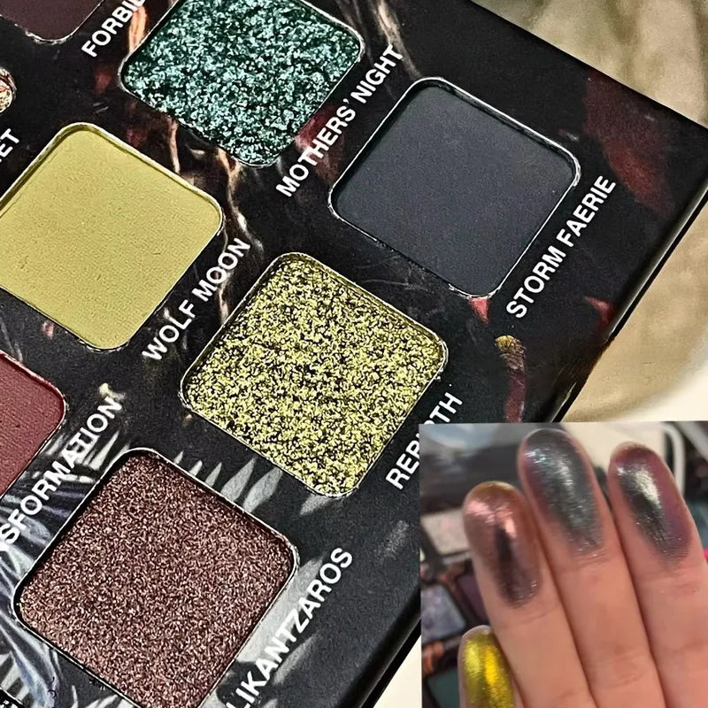15-Color Matte Shimmer Glitter Waterproof Eyeshadow Palette for Halloween & Smoky Looks