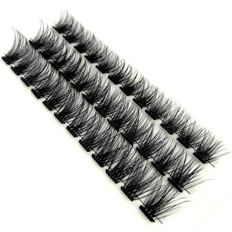 Self-Adhesive False Eyelash Clusters No Glue Needed Natural Look DIY Eyelash Extensions