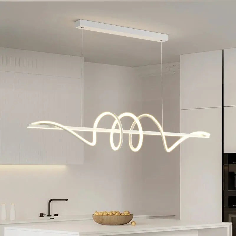 Modern LED Pendant Light Fixture for Living & Dining Rooms - Indoor Hanging Lamp