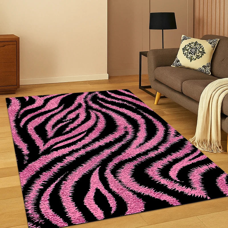 3D Animal Print Carpet Rug for Kid Playroom, Bedroom & Living Room, Non-slip Decor