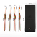 Detail Paint Brush Set with Carry Bag - Nylon Hair for Acrylic Oil Gouache