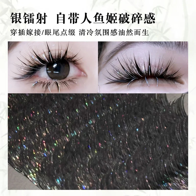 Sparkling Laser Eyelashes Glitter False Lashes Brightening Party Makeup