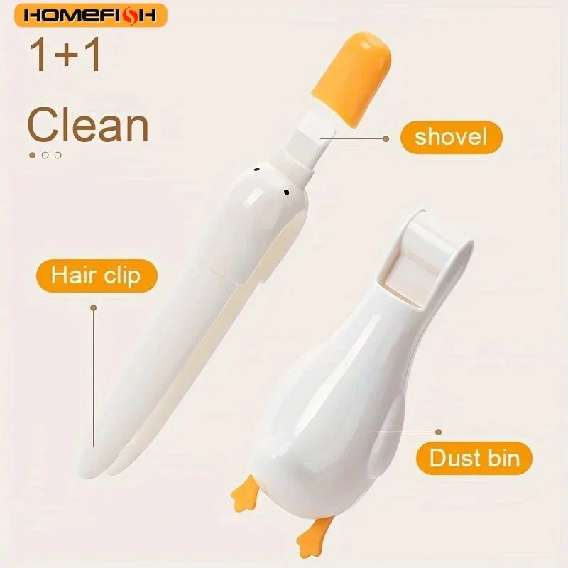 Dual-Head Bathroom Cleaning Clip with Drainage Hole - Cute Duck Design