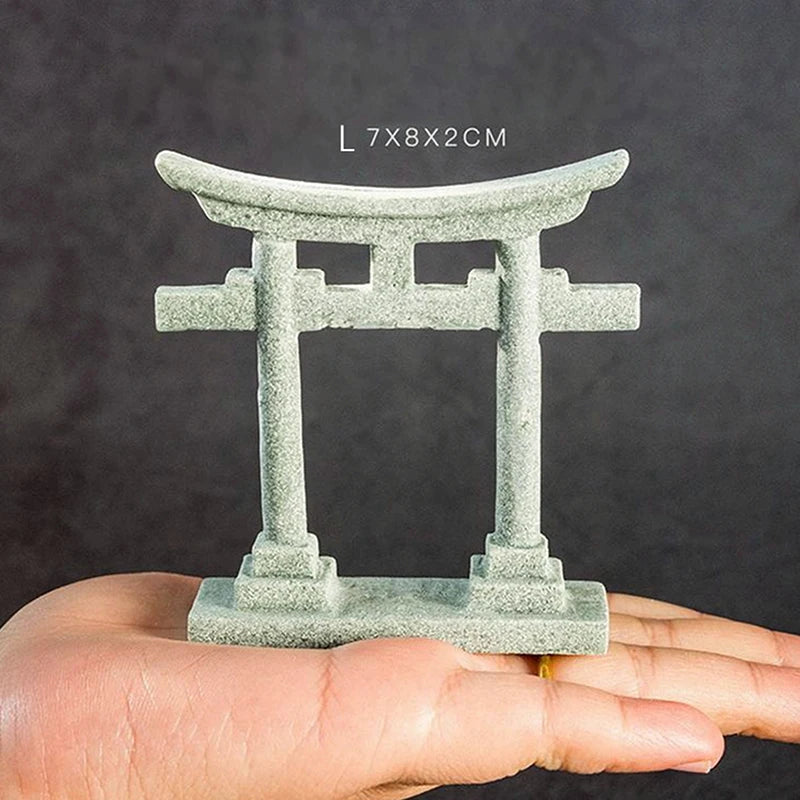 Japanese Torii Gate Aquarium Decor Miniature Garden Shrine Landscape Ornament