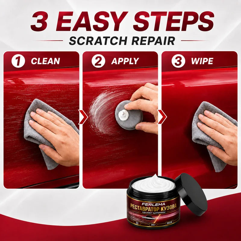 Car Paint Scratch Remover Wax - Auto Polishing Paste for Light Scratches and Stains
