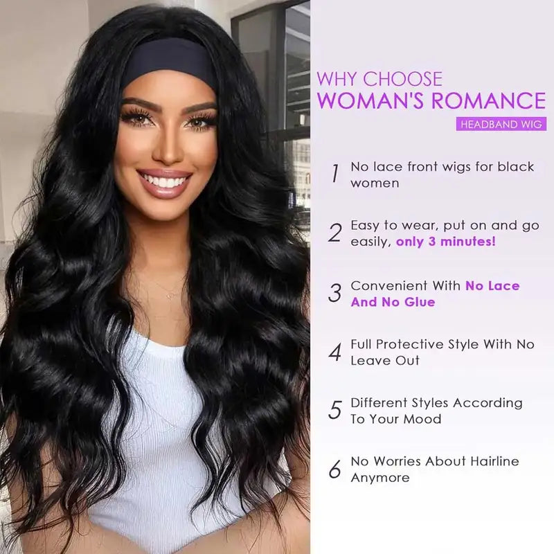 Human Hair Body Wave Wig 30-40 Inch 200% Density Remy Wigs for Women