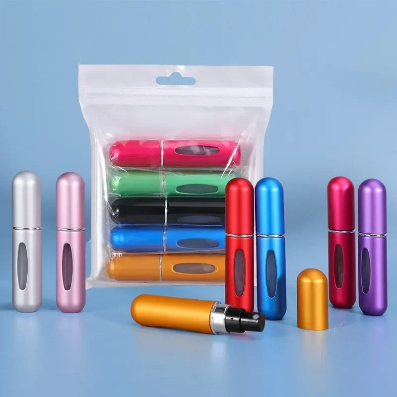 5ml Perfume Sample Spray Bottles Set - Portable Refillable Sub-bottles for Travel & Sampling