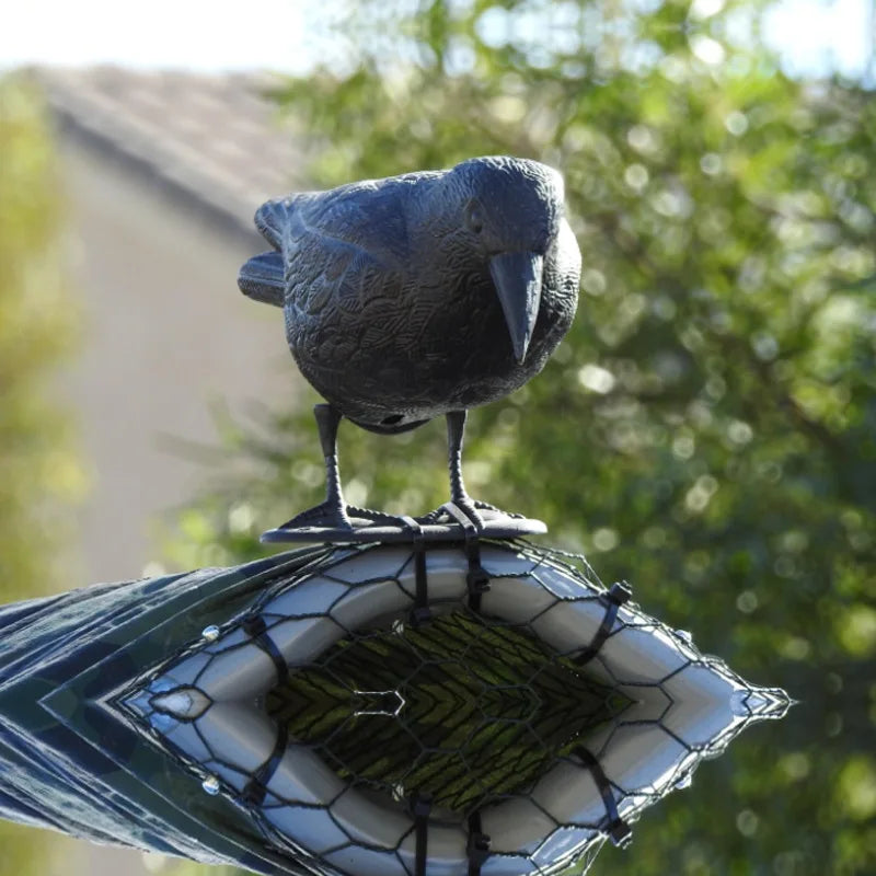Halloween Crow Decor Plush Animal Figurine for Horror & Garden Decorations