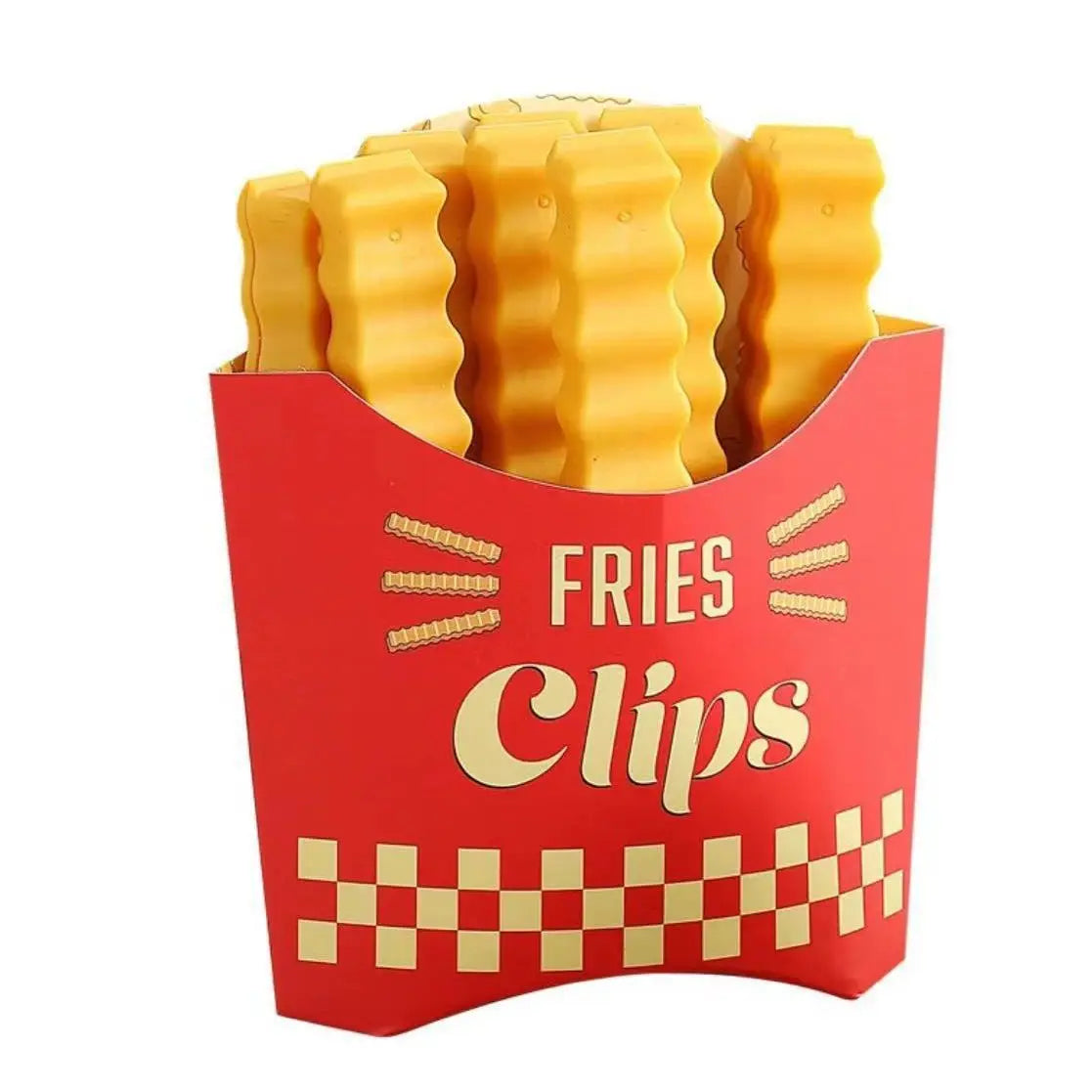 12PCS Magnetic Food Sealing Clips French Fry Shape Snack Bag Holders