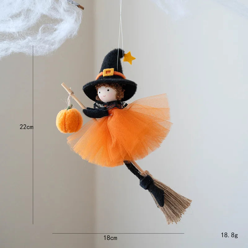 Halloween Doll Girl Angel Pumpkin Pendant Decoration Scene Costume