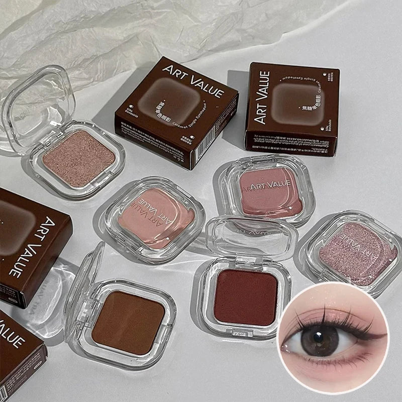 Single Color Eyeshadow Palette - Long-Lasting Matte & Shimmer Finish, No Fallout, Multi-Color Makeup