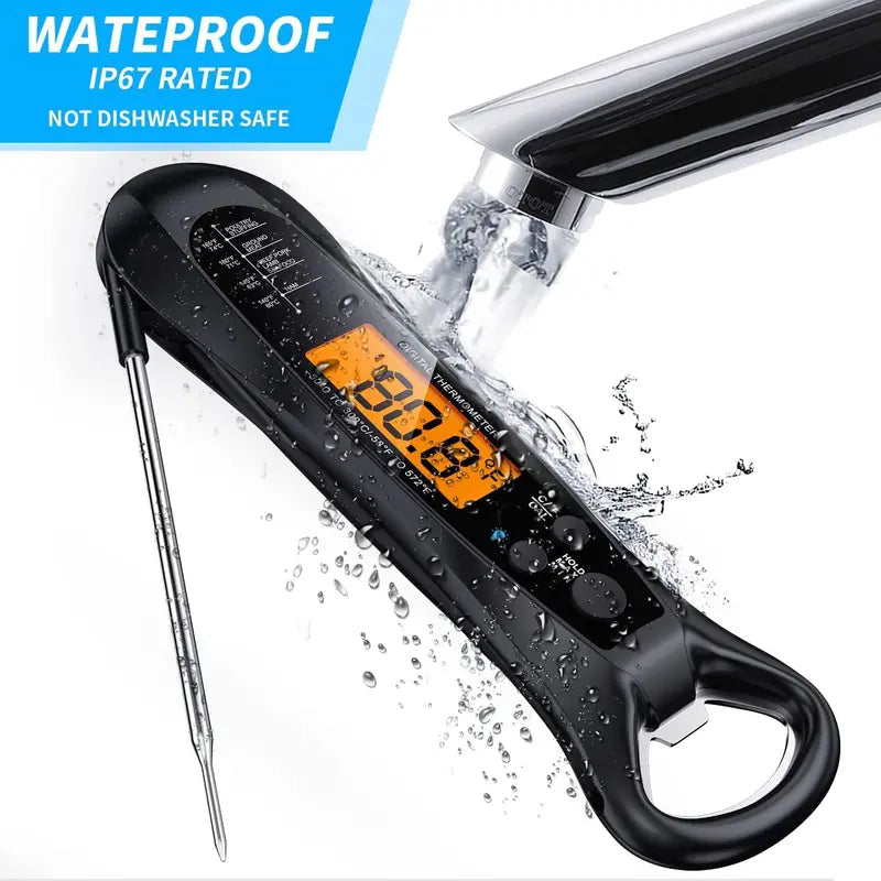 Instant Read Meat Thermometer for Cooking - Digital Food Thermometer with Backlight & Magnet