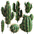 6pcs Fake Cactus Decor Succulent Plants Indoor Home Faux Plants