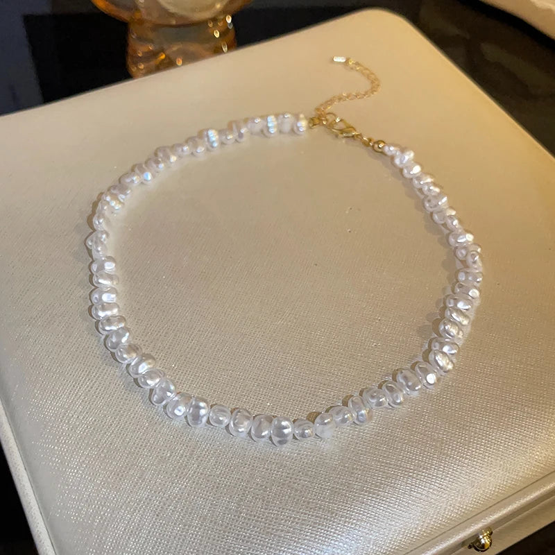Elegant Baroque Pearl Necklace for Women - Wedding, Bridal, Party Jewelry