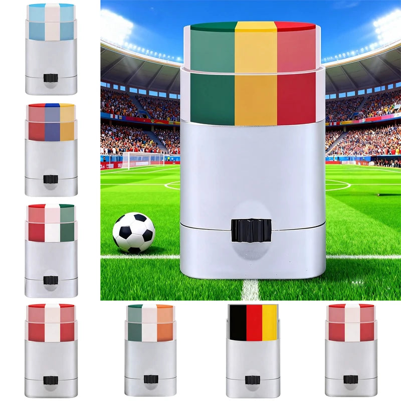 Multicolor Face Paint Stick for Sports Fans Body Makeup, Sweat-Proof for Parties & Events