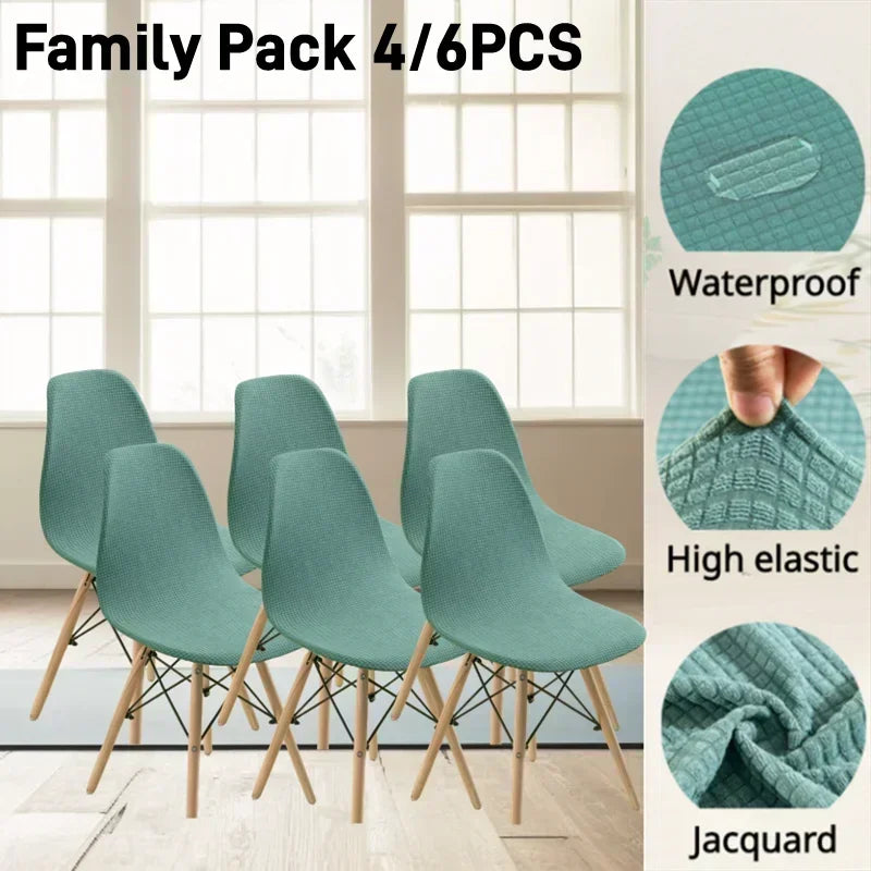 Waterproof Shell Chair Cover for Dining & Kitchen Chairs - Removable & Thin Summer Seat Protector