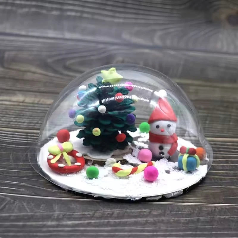 Plastic Hemisphere Cover Set for DIY Candy and Party Gift Packaging - Multiple Colors