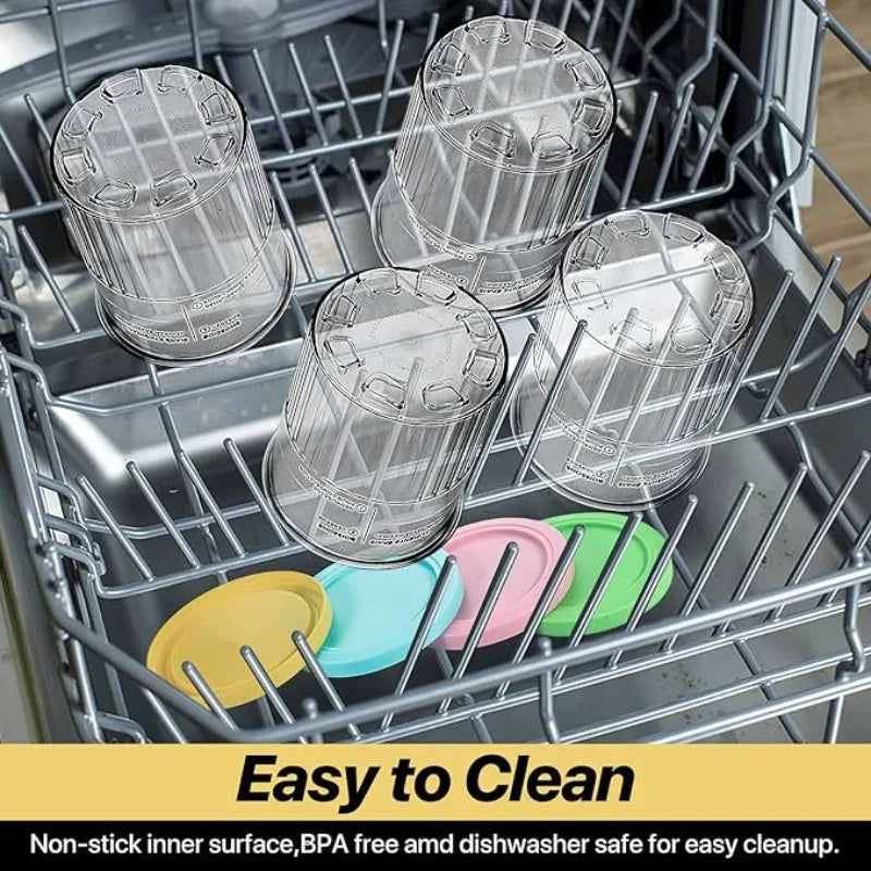 Ice Cream Container Replacement Lids for Ninja NC500 NC501 Creami Set - Family Size