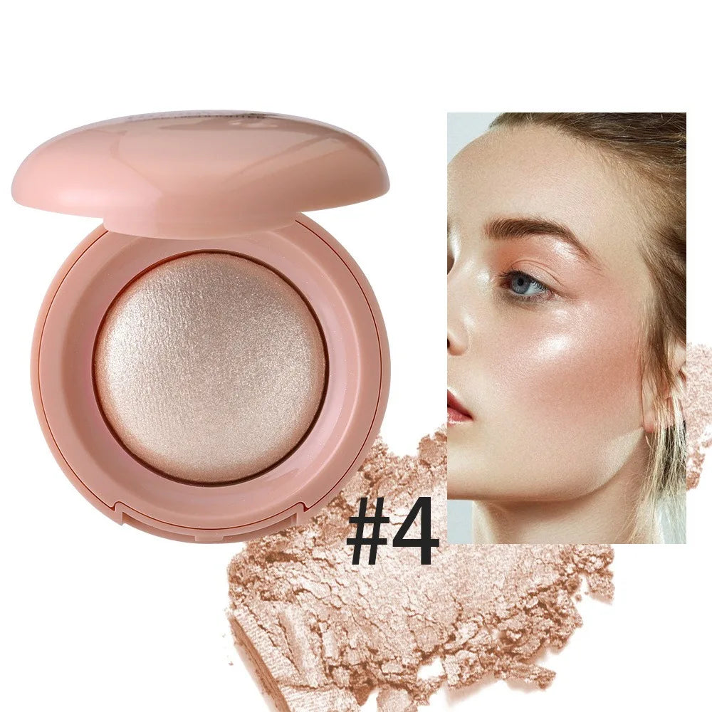 Long-lasting Waterproof Highlighter Palette with Natural Gloss & Shimmer - Multiple Colors