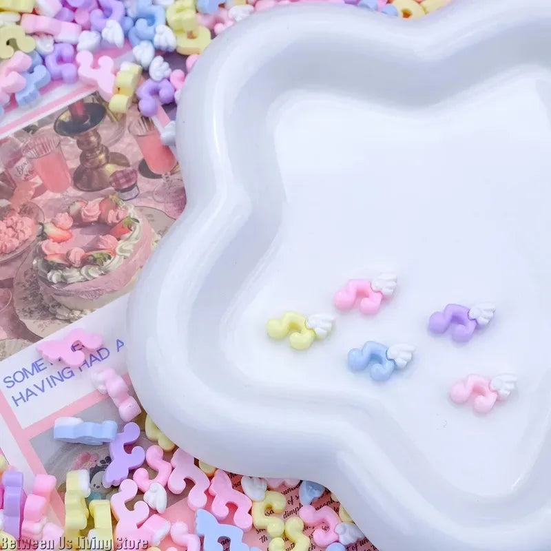 Mini Nail Art Decorations 20Pcs Resin Wing Accessories for DIY Nail Design & Crafts