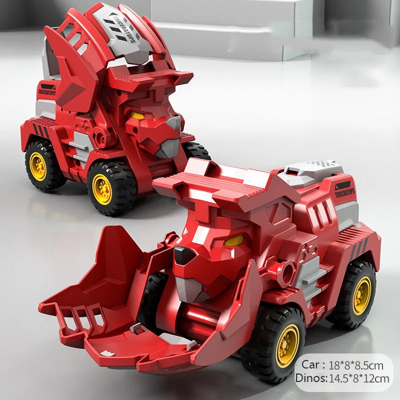 Transforming Dinosaur Car Toy with Inertial Sliding & Robot Features – Kids Gift