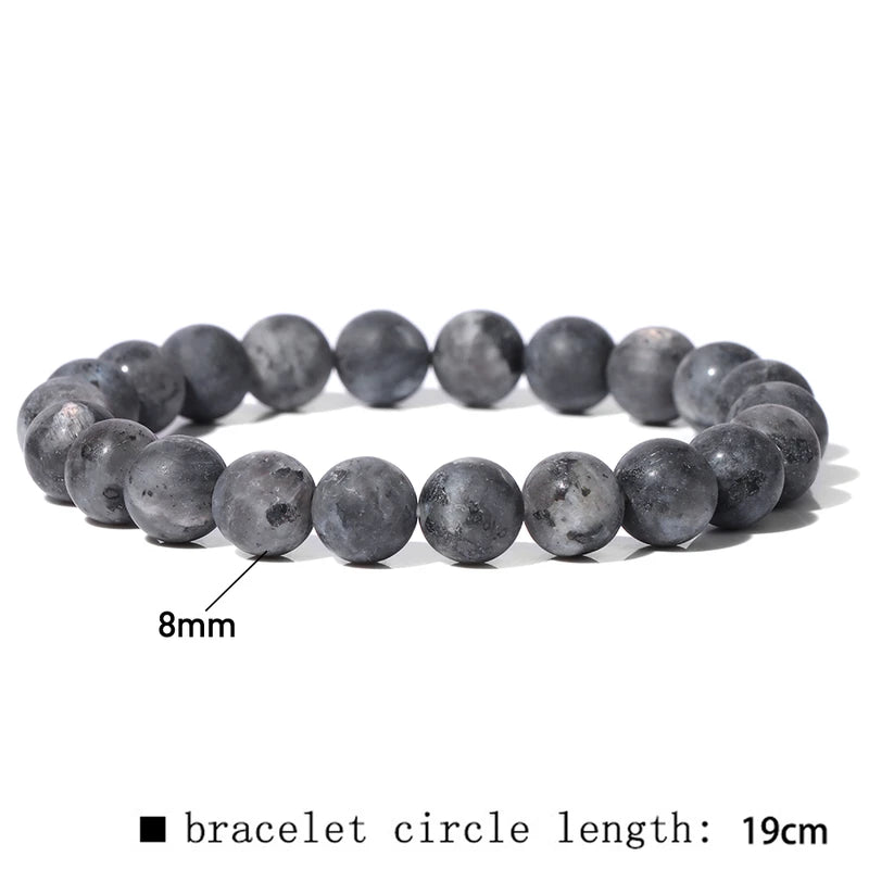 Natural Stone Beaded Bracelet for Men & Women - Handmade Yoga Energy Jewelry