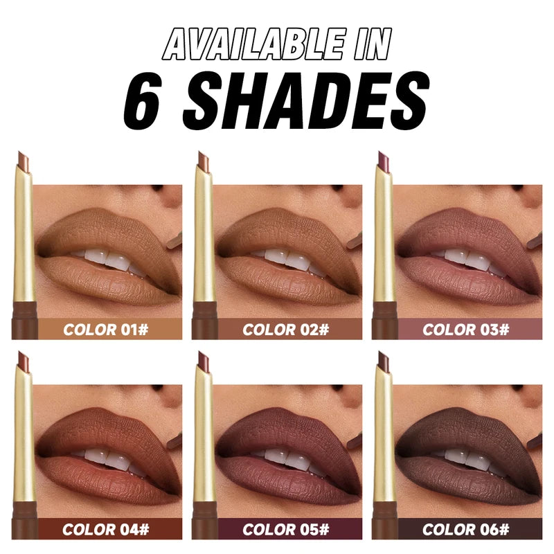 Matte Lip Liner Pencil Set - Long-Lasting Precision & Easy to Use, 6 Shades