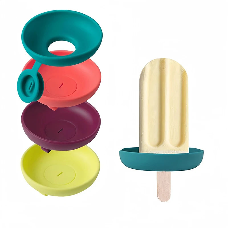 Reusable Silicone Popsicle Holder - Anti-Drip Ice Cream Protector for Kids