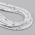 Natural Flat Round Beads for Jewelry Making - Abacus Jasper & Quartz Gems, 2mm