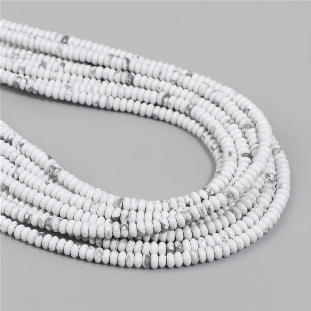 Natural Flat Round Beads for Jewelry Making - Abacus Jasper & Quartz Gems, 2mm