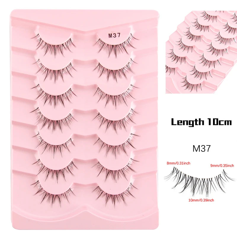 False Eyelash Set 3/5/7 Pairs Long Natural Mink Lashes for Daily Makeup