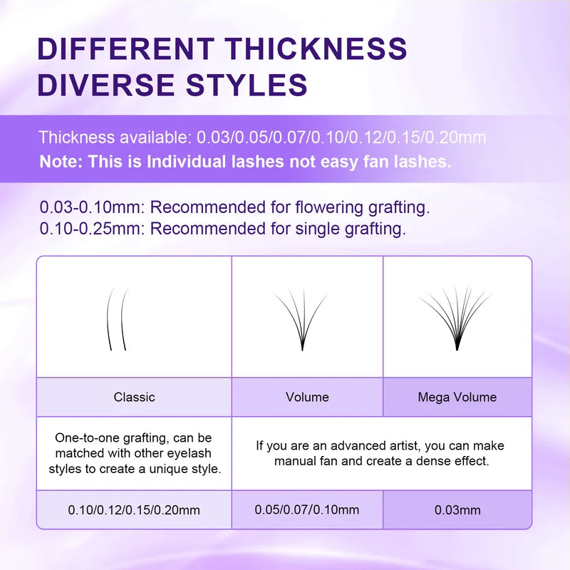 False Eyelash Extensions Faux Mink Natural Soft Lashes - Multiple Variants