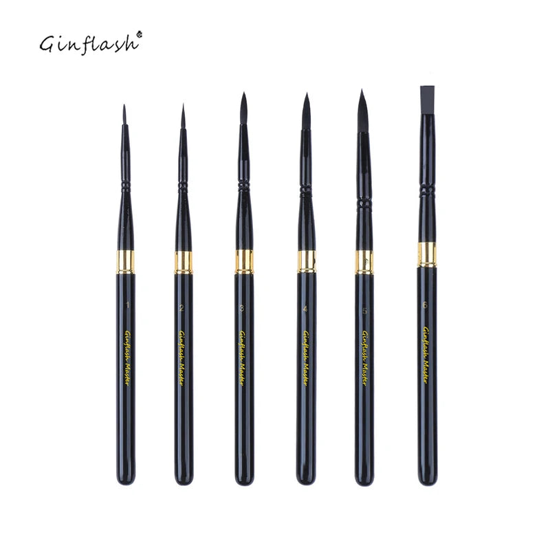 Watercolor Paint Brush Set - Portable Gouache Art Brushes for Acrylic & Watercolour Painting