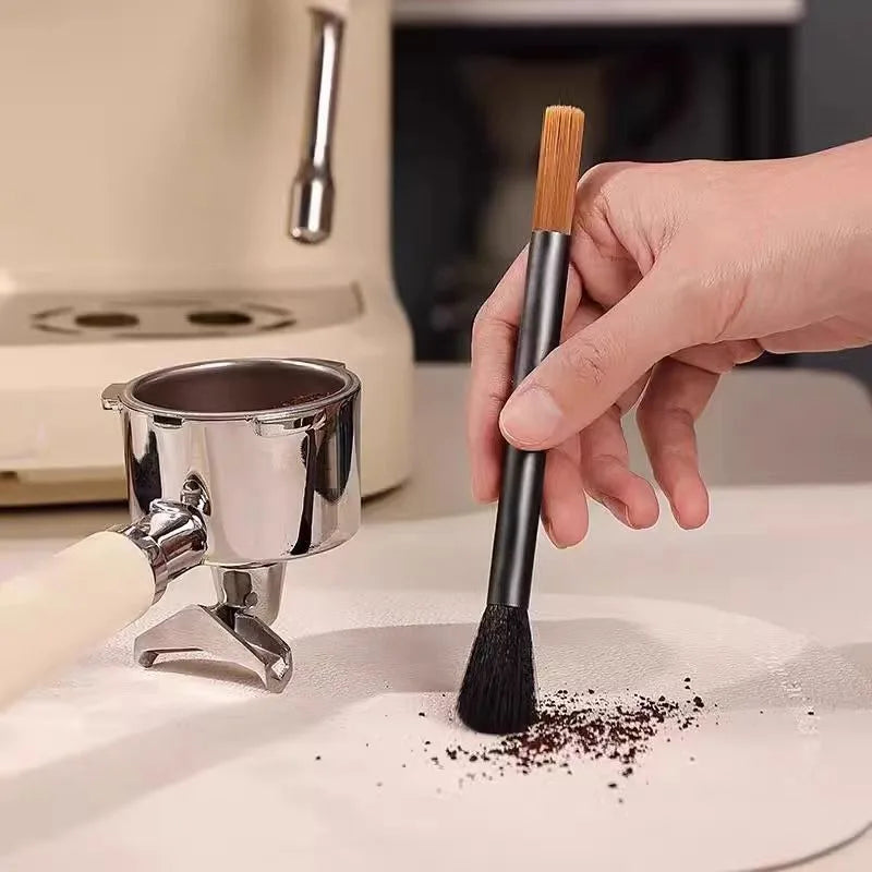Coffee Grinder & Machine Cleaning Brush Double Head Soft & Hard Bristles