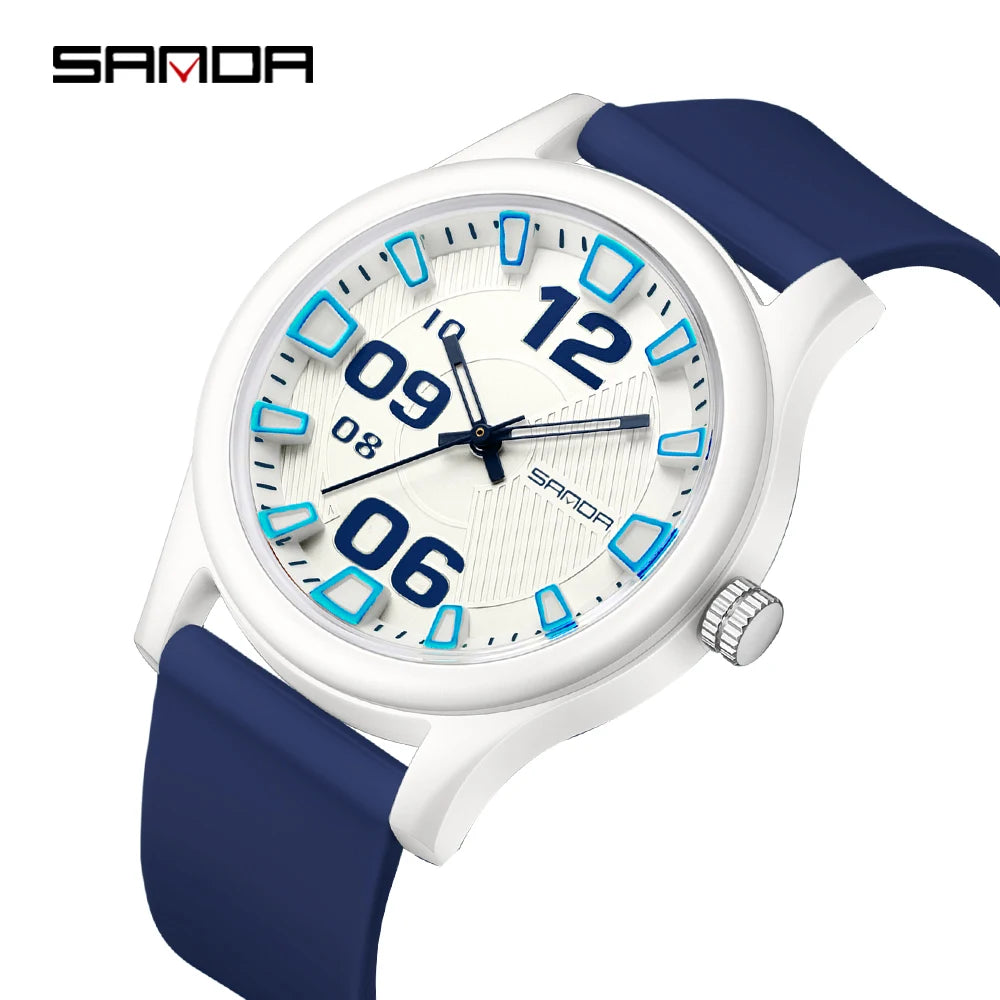 Fashion Quartz Watch for Sports & Casual, Waterproof, 39mm Dial