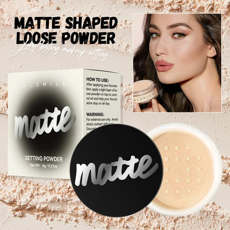 Matte Loose Face Powder - Skin Finishing Transparent Pink Nude Mineral Makeup