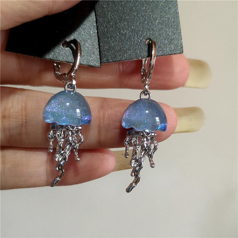 Goth Y2K Vintage Sun Moon Star Heart Pendant Earrings for Women - Scene Accessories