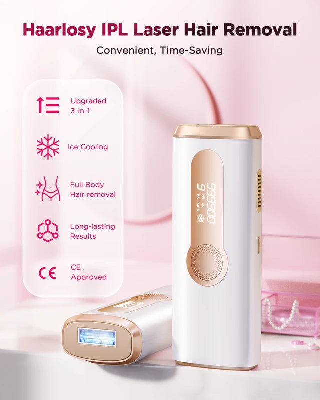 Painless IPL Hair Removal Device for Men & Women - Permanent Laser Hair Reducer