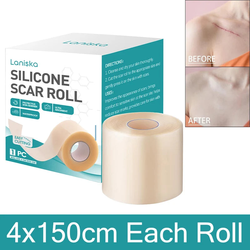 Silicone Scar Patch Roll 4x150cm - Reusable Wound & Burn Scar Treatment