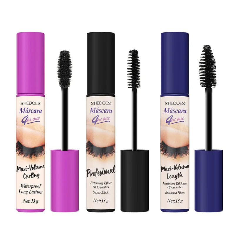 Waterproof Lengthening Mascara for Long Lasting Silky Lashes - Black, 5D Eye Makeup
