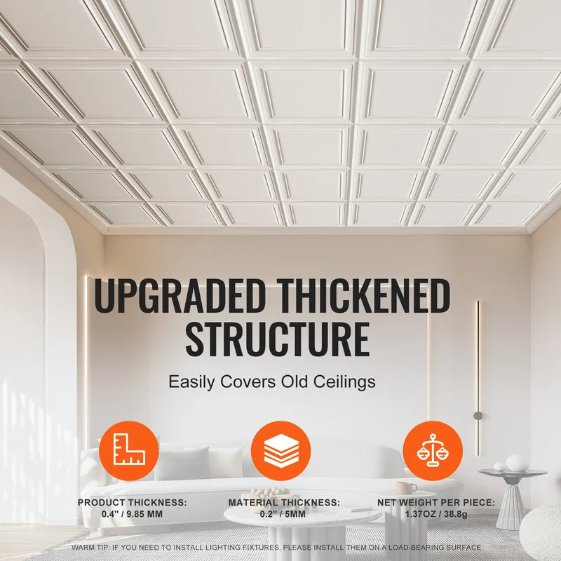 Drop Ceiling Tiles 20x20 Inch Polystyrene Sheet for Home Office Renovation