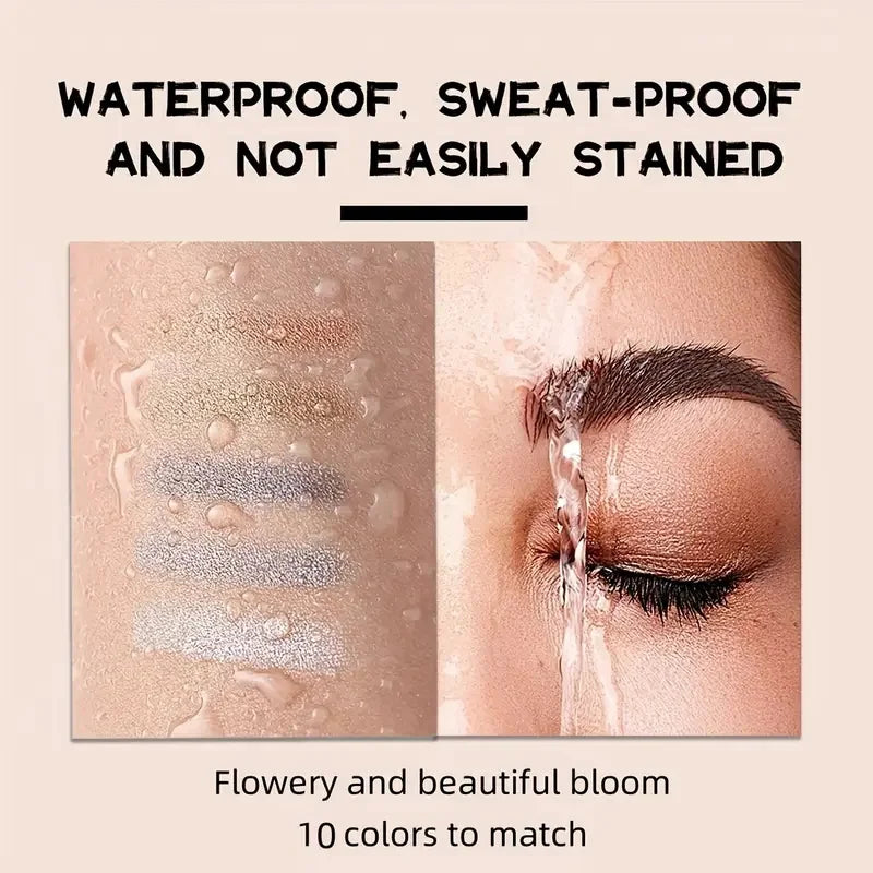 Pearlescent Waterproof Eyeshadow Sticks Set - Long-Lasting Glitter Eye Makeup