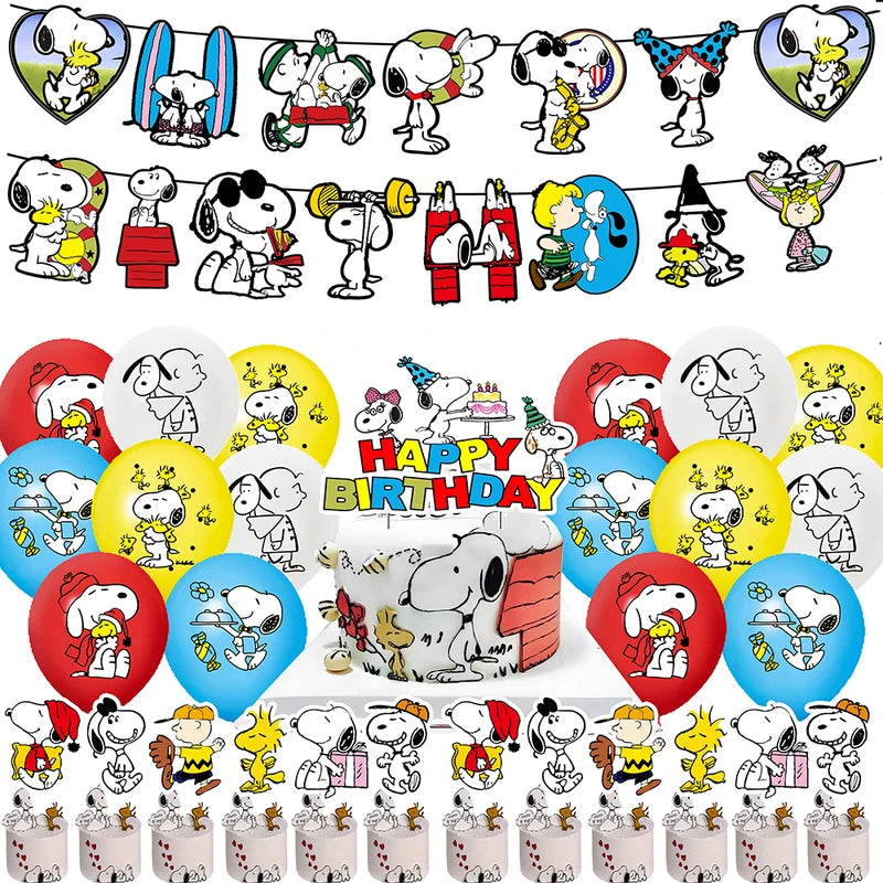 Party Decorations Set for Birthdays and Events – Includes Plates, Banners, Cake Toppers & More